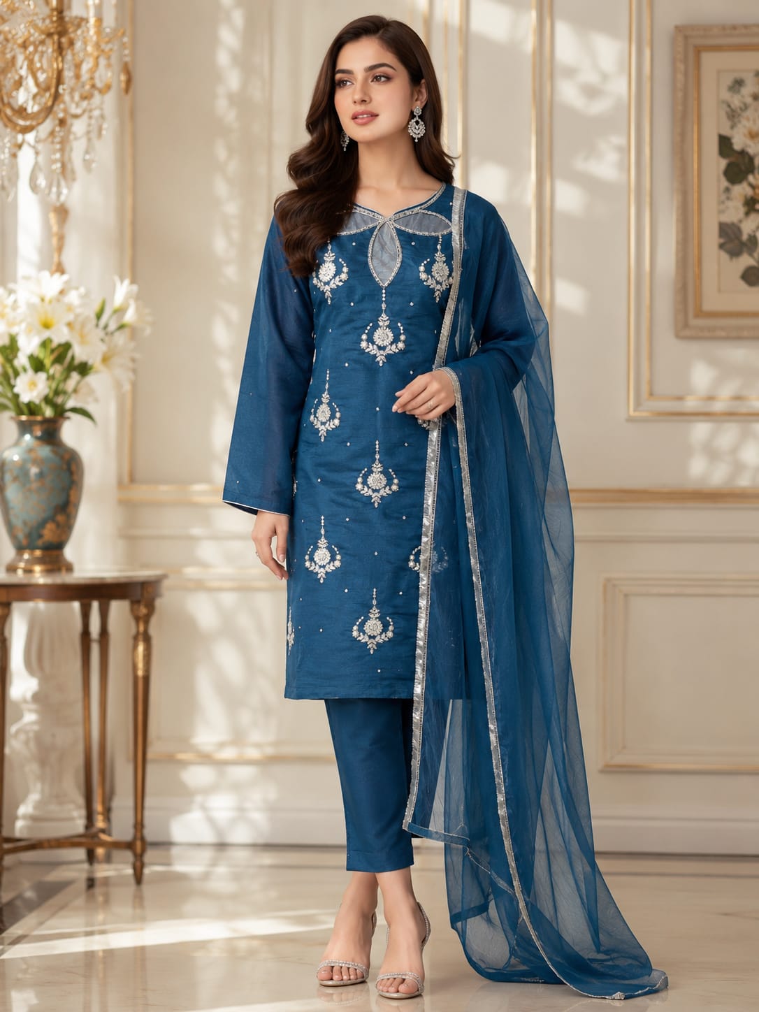 Fill sleeve shirt with trouser