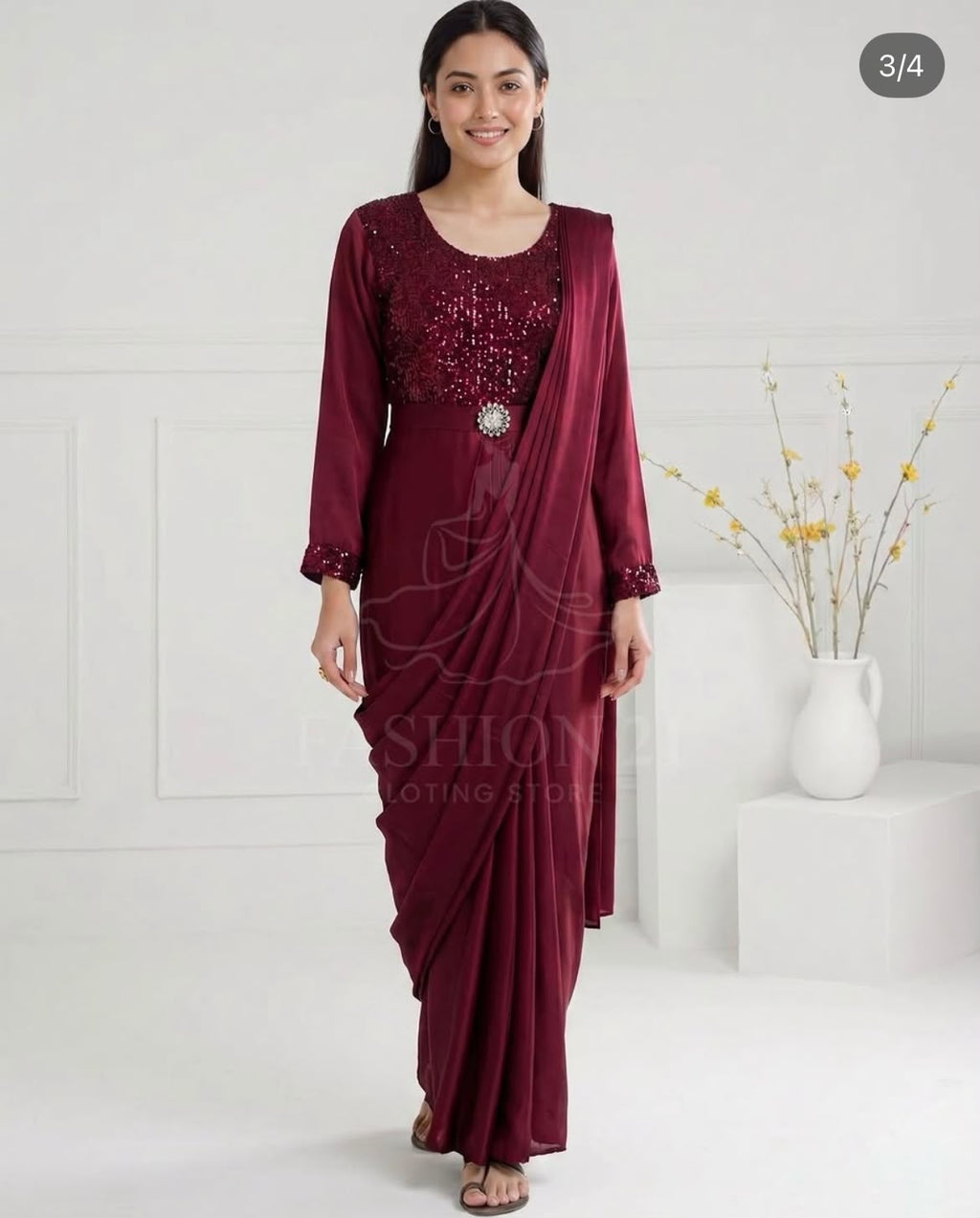 Sari style trending