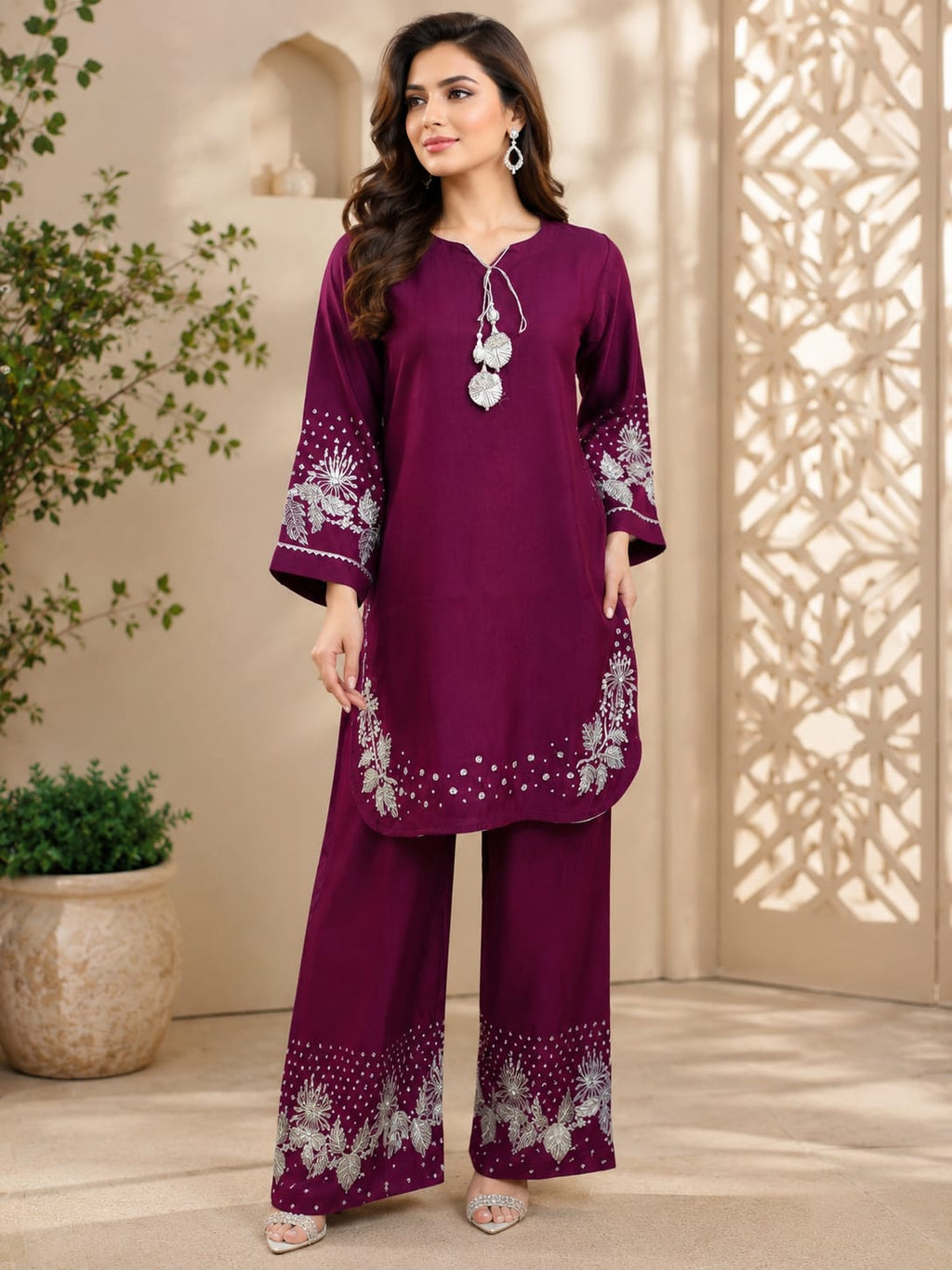 Fill sleeve shirt with trouser